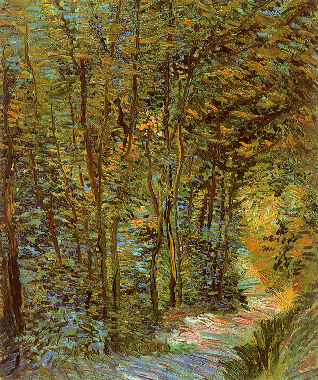 Path in the Woods (1887) Vincent van Gogh tablo - Dekolata