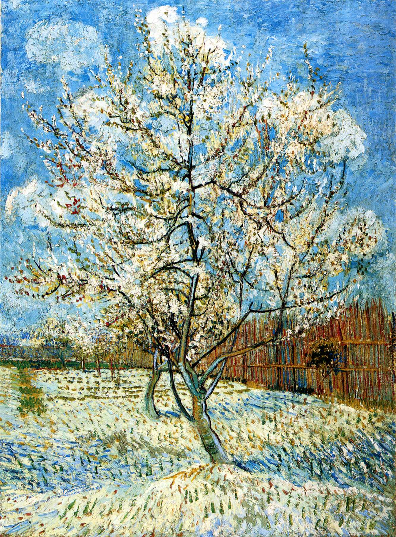 Peach Trees in Blossom (1888) – Vincent van Gogh Tablo