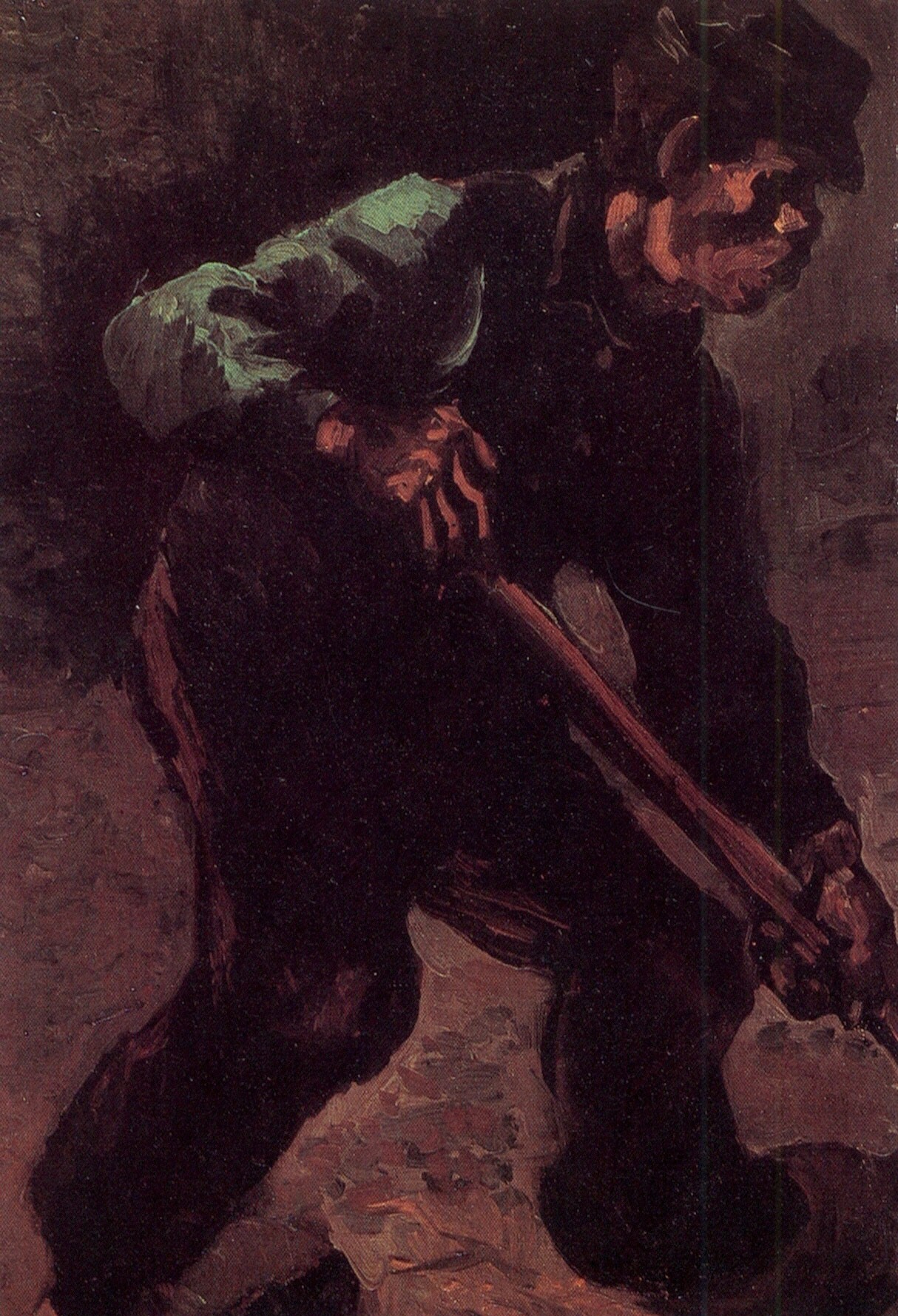 Peasant Digging (1885) Vincent van Gogh tablo - Dekolata