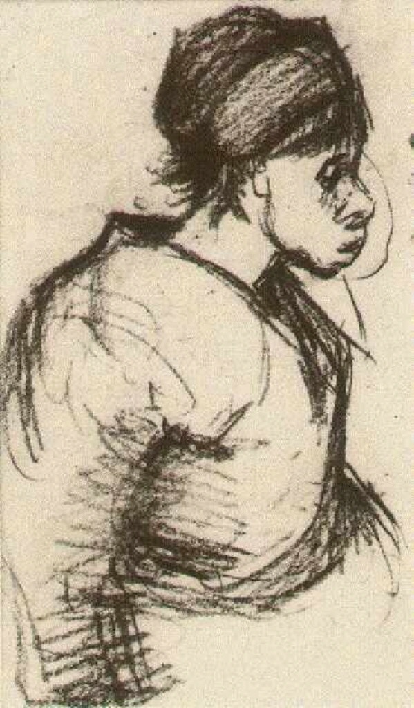 Peasant Girl, Half Figure (1885) Vincent van Gogh tablo - Dekolata