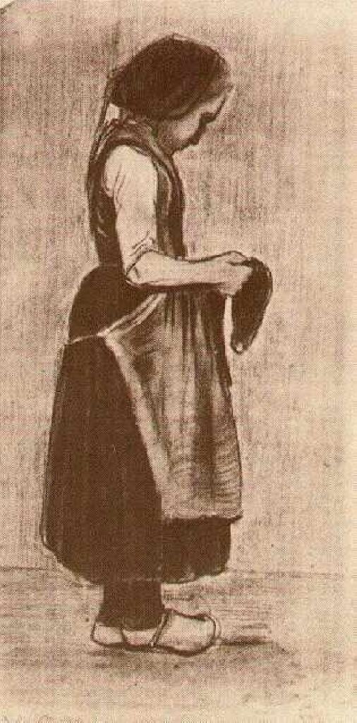 Peasant Girl Standing (1881) – Vincent van Gogh Tablo