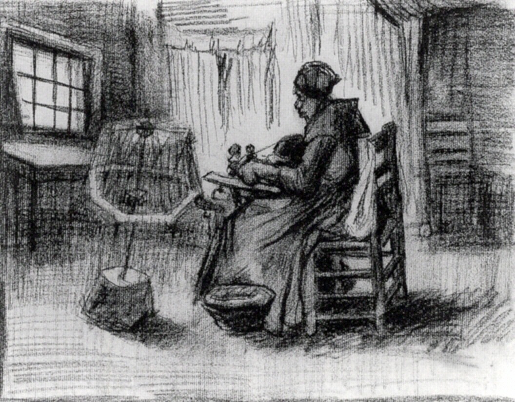 Peasant Woman Reeling Yarn (1885) – Vincent van Gogh Tablo