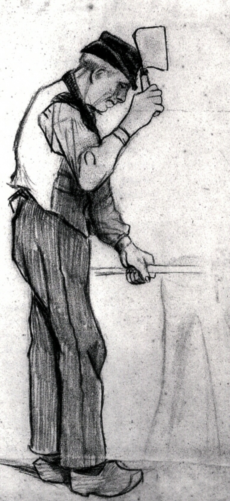 Peasant with a Chopping Knife (1881) Vincent van Gogh tablo - Dekolata