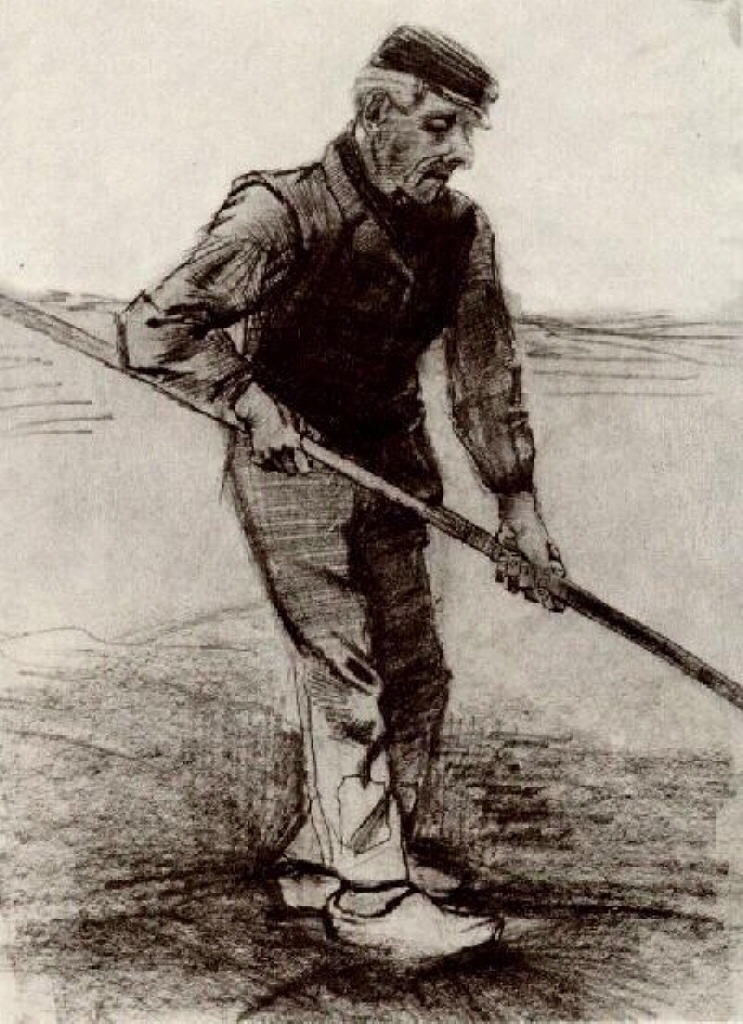 Peasant with a Stick (1881) Vincent van Gogh tablo - Dekolata