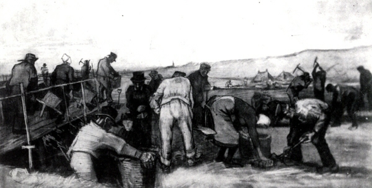 Peat Diggers in the Dunes (1883) Vincent van Gogh tablo - Dekolata