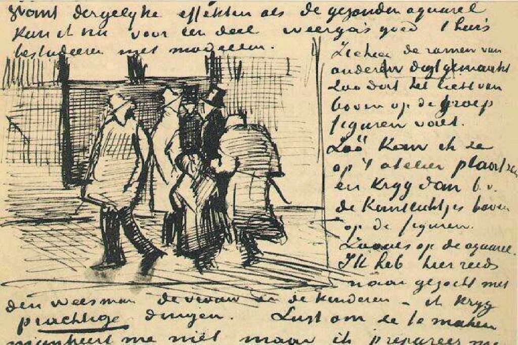 People in the Studio (1883) Vincent van Gogh tablo - Dekolata