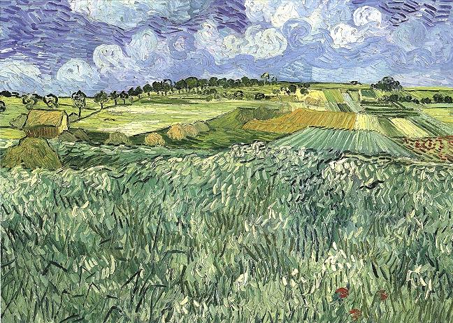 Plain near Auvers (1890) Vincent van Gogh tablo - Dekolata