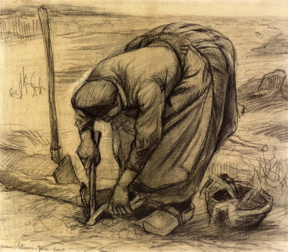 Planting Beets (1885) Vincent van Gogh tablo - Dekolata