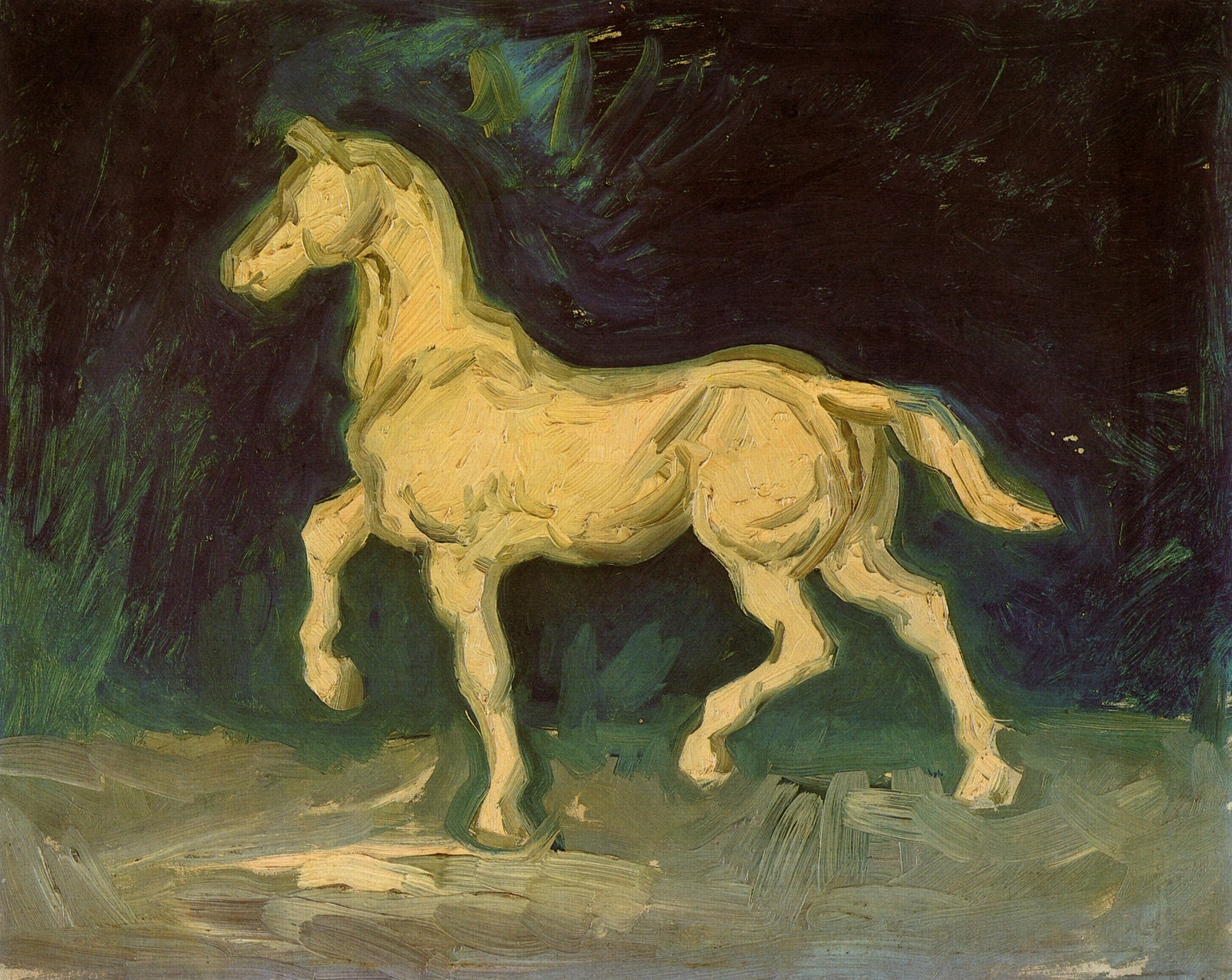 Plaster Statuette of a Horse (1886) Vincent van Gogh tablo - Dekolata