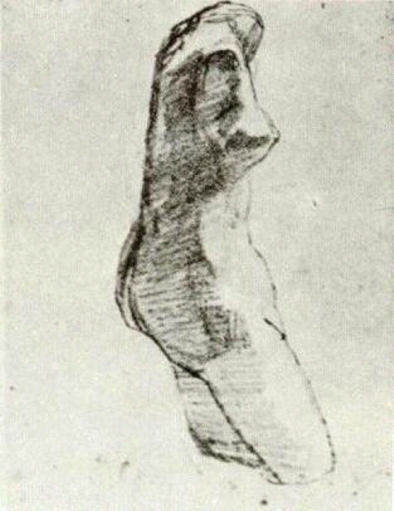 Plaster Torso of a Woman, Seen from the Side (1886) Vincent van Gogh tablo - Dekolata