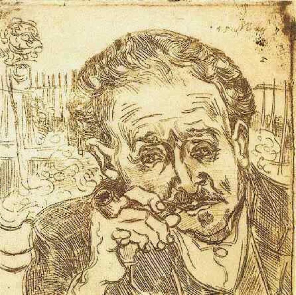 Portrait of Doctor Gachet (A man with pipe) (1890) Vincent van Gogh tablo - Dekolata