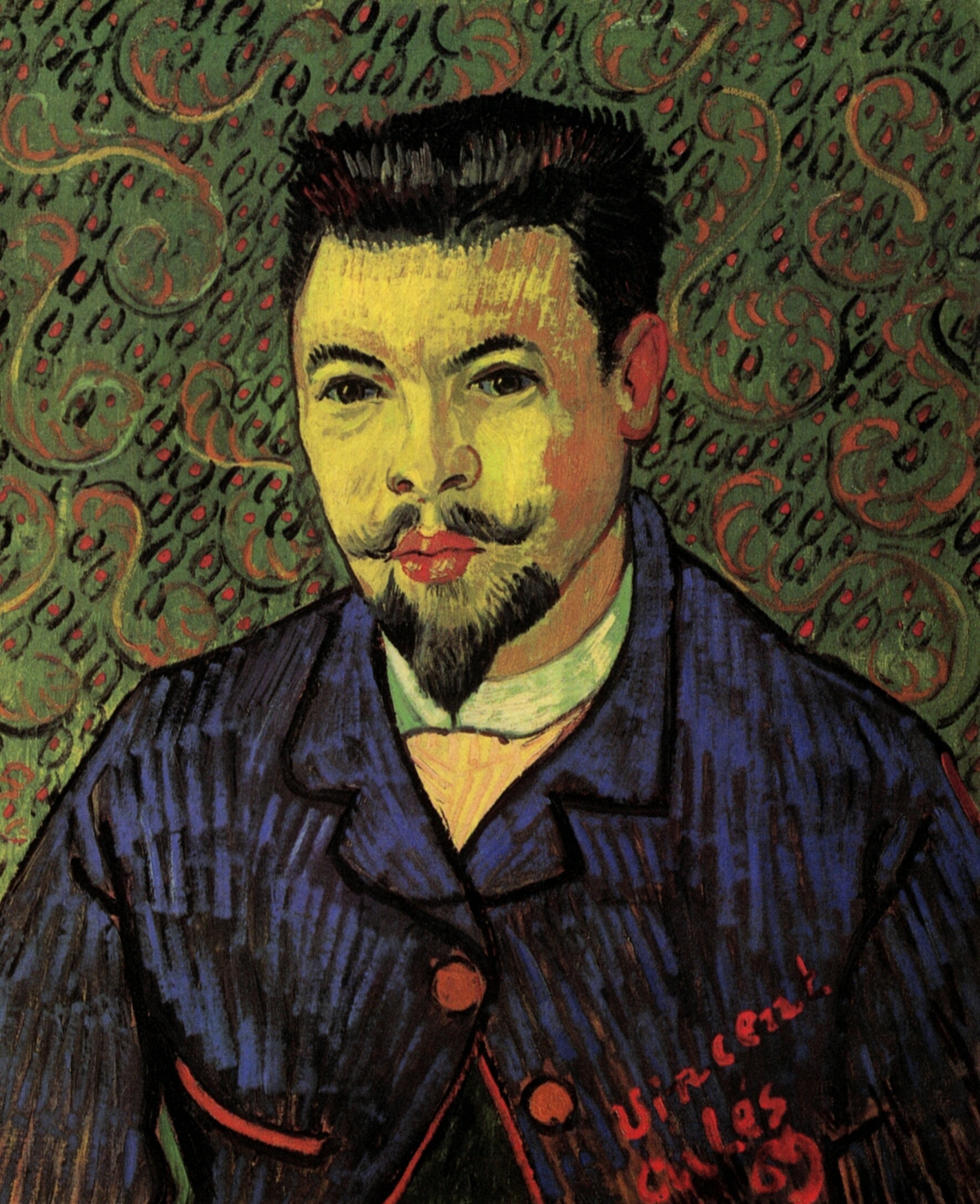 Portrait of Dr. Felix Rey (1889) Vincent van Gogh tablo - Dekolata