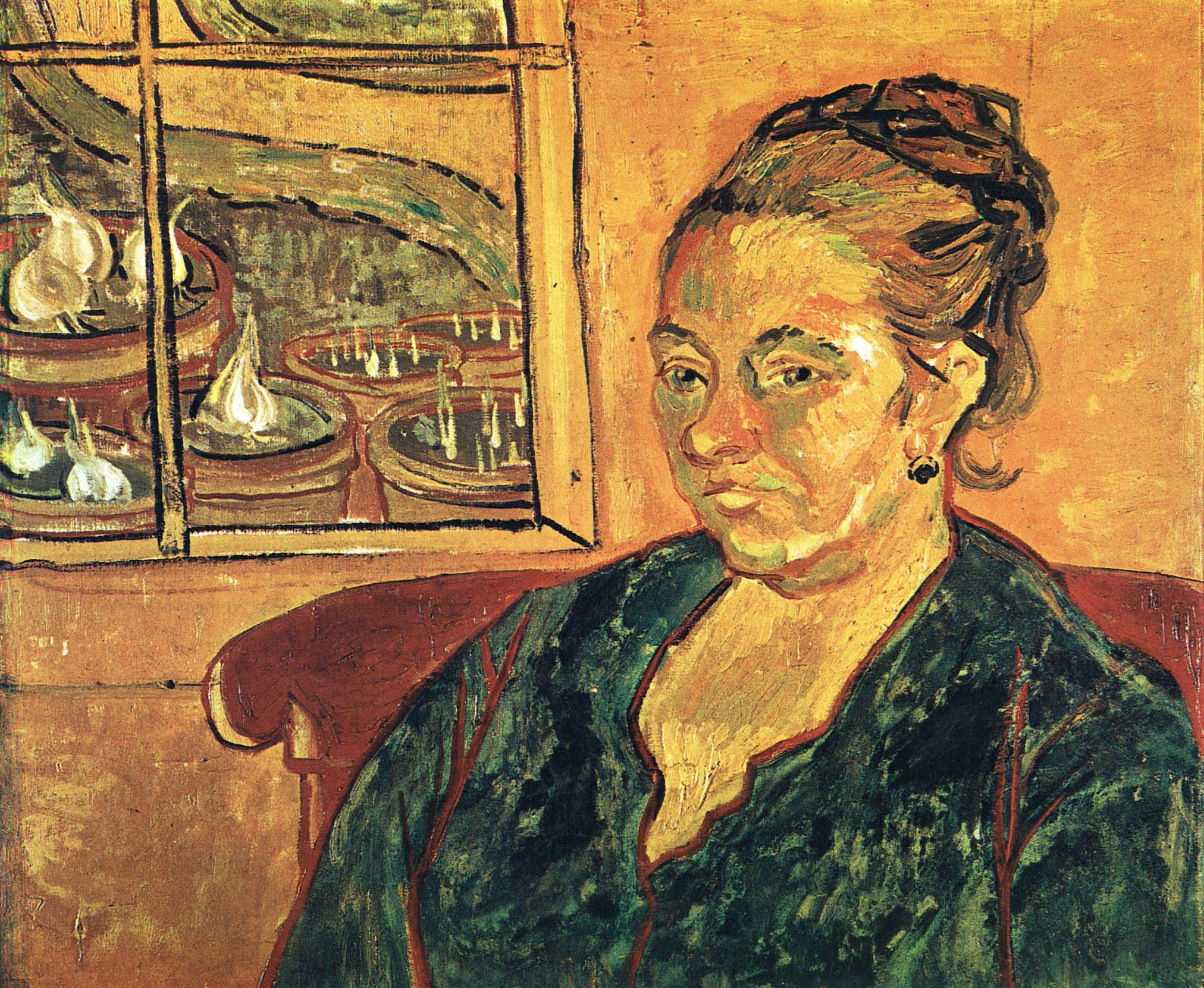 Portrait of Madame Augustine Roulin (1888) Vincent van Gogh tablo - Dekolata