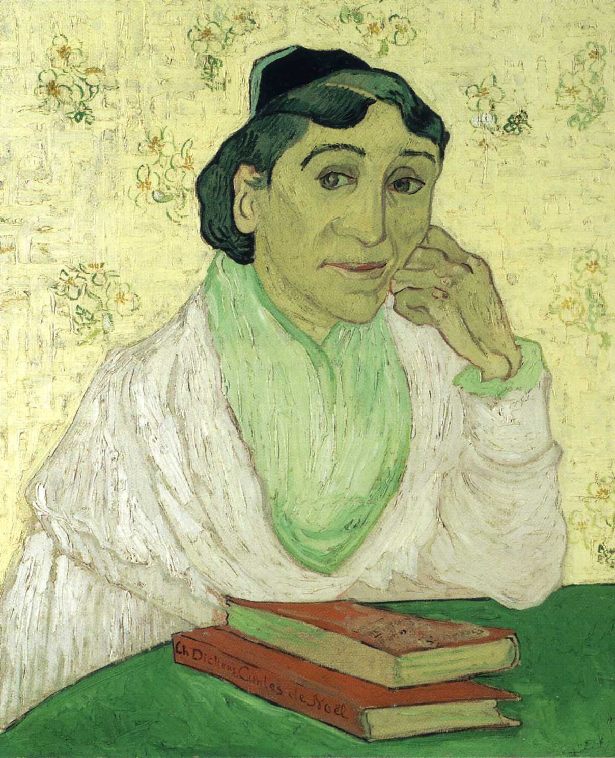 Portrait of Madame Ginoux (L'Arlesienne) (1888) Vincent van Gogh tablo - Dekolata