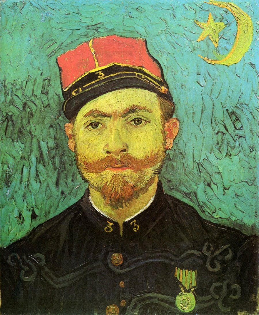 Portrait of Milliet, Second Lieutnant of the Zouaves (1888) Vincent van Gogh tablo - Dekolata