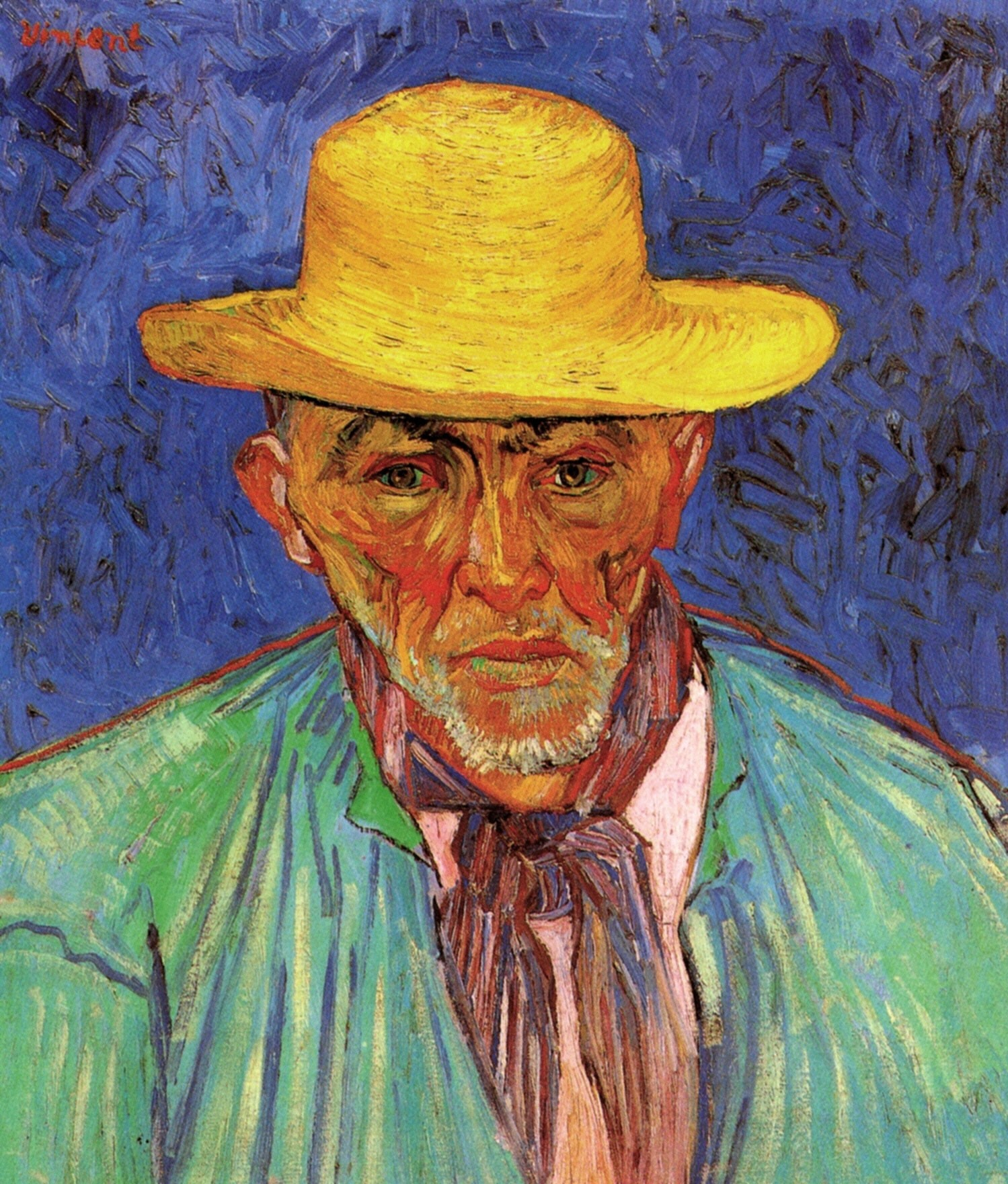 Portrait of Patience Escalier, Shepherd in Provence (1888) Vincent van Gogh tablo - Dekolata