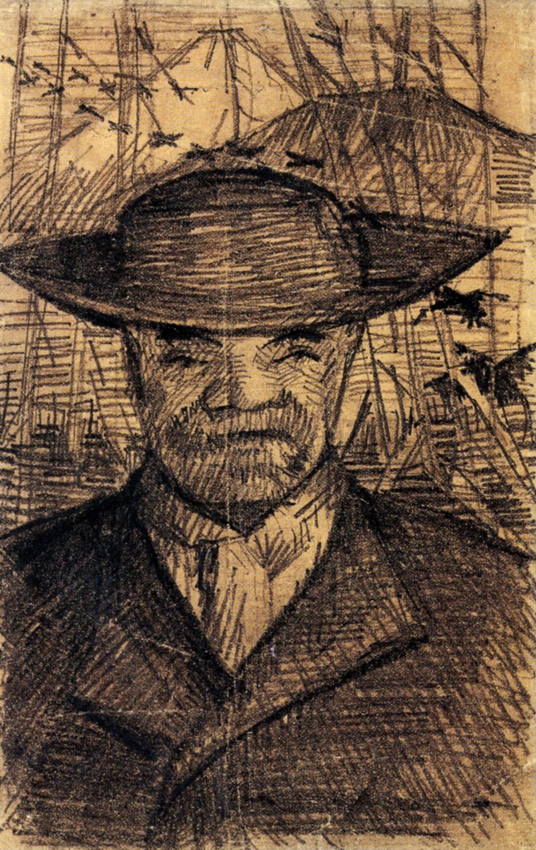 Portrait of Père Tanguy (1887) Vincent van Gogh tablo - Dekolata