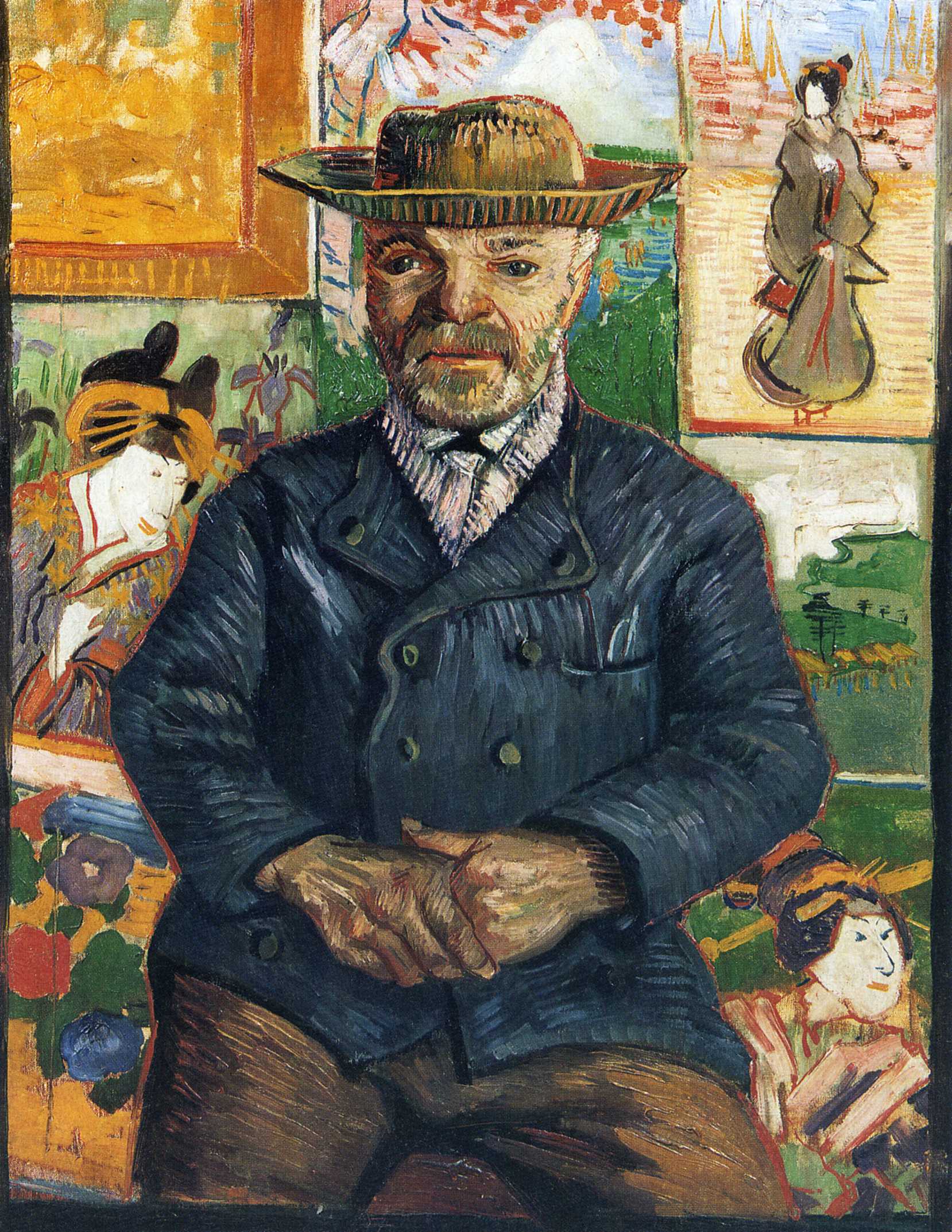 Portrait of Père Tanguy (1888) Vincent van Gogh tablo - Dekolata