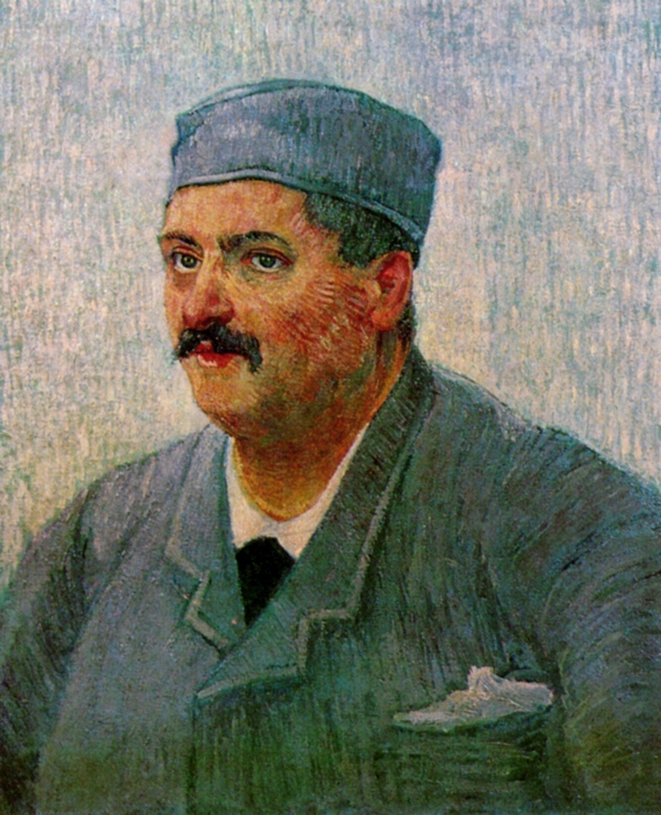 Portrait of a Man with a Skull Cap (1887) Vincent van Gogh tablo - Dekolata