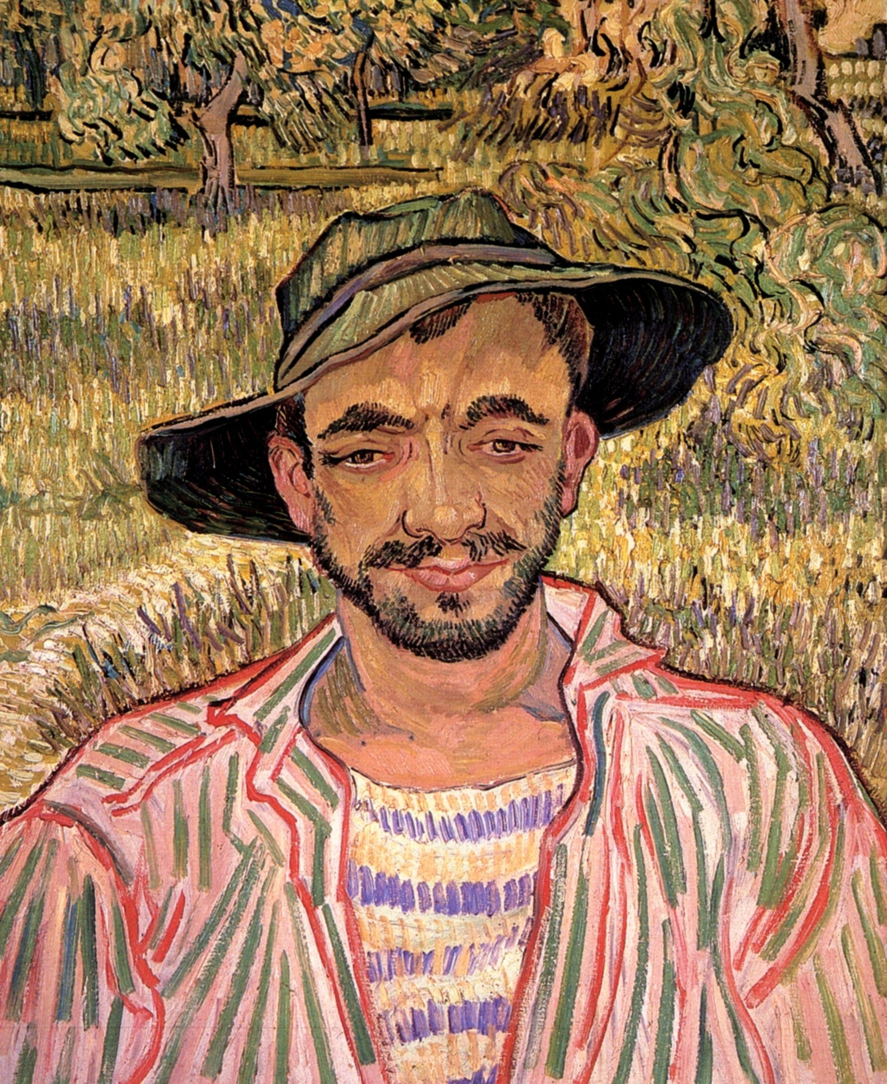Portrait of a Young Peasant (1889) Vincent van Gogh tablo - Dekolata