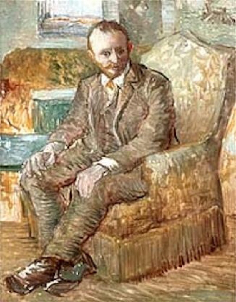 Portrait of the Art Dealer Alexander Reid, Sitting in an Easy Chair (1887) Vincent van Gogh tablo - Dekolata