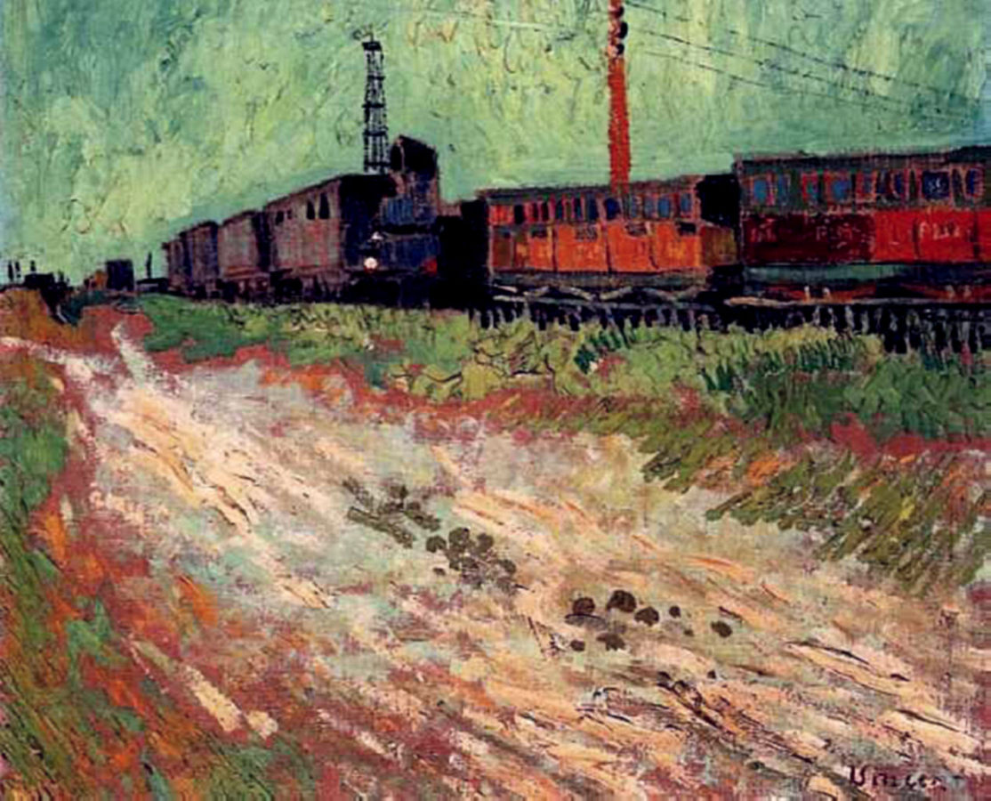 Railway Carriages (1888) Vincent van Gogh tablo - Dekolata
