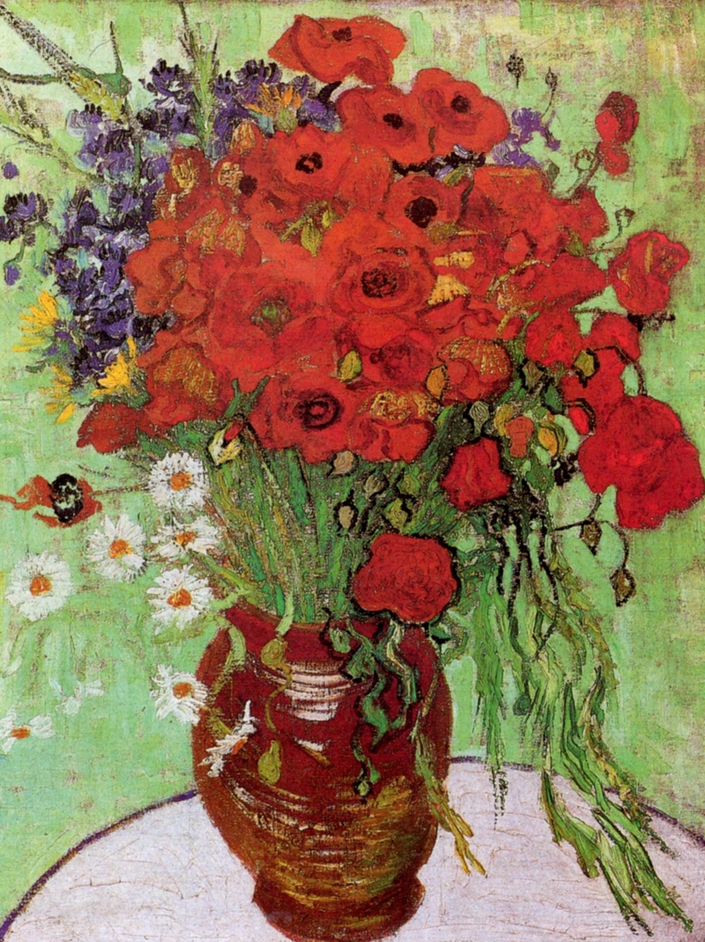 Red Poppies and Daisies (1890) Vincent van Gogh tablo - Dekolata
