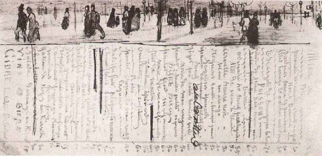 Restaurant Menu (1886) Vincent van Gogh tablo - Dekolata