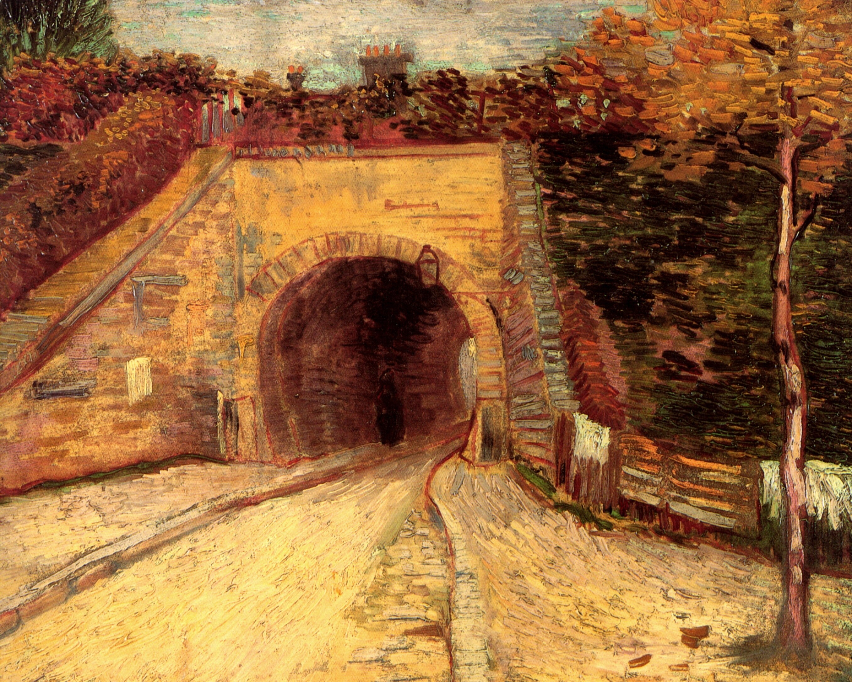 Roadway with Underpass The Viaduct (1887) Vincent van Gogh tablo - Dekolata