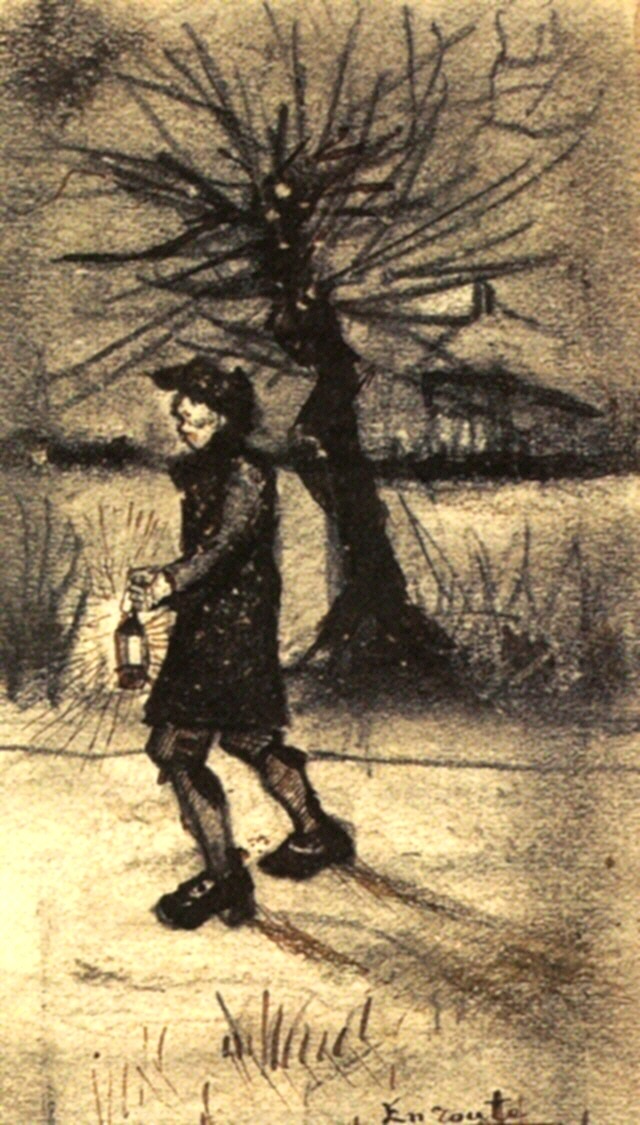 Route (1881) Vincent van Gogh tablo - Dekolata