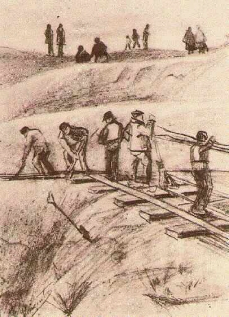 Sand Diggers (1882) Vincent van Gogh tablo - Dekolata