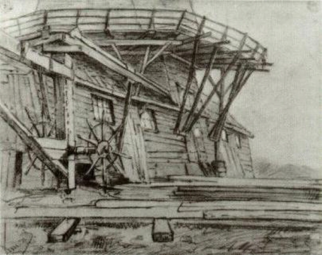 Saw Mill (1882) Vincent van Gogh tablo - Dekolata