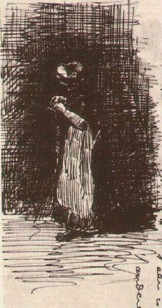 Scheveningen Woman Standing (1881) – Vincent van Gogh Tablo