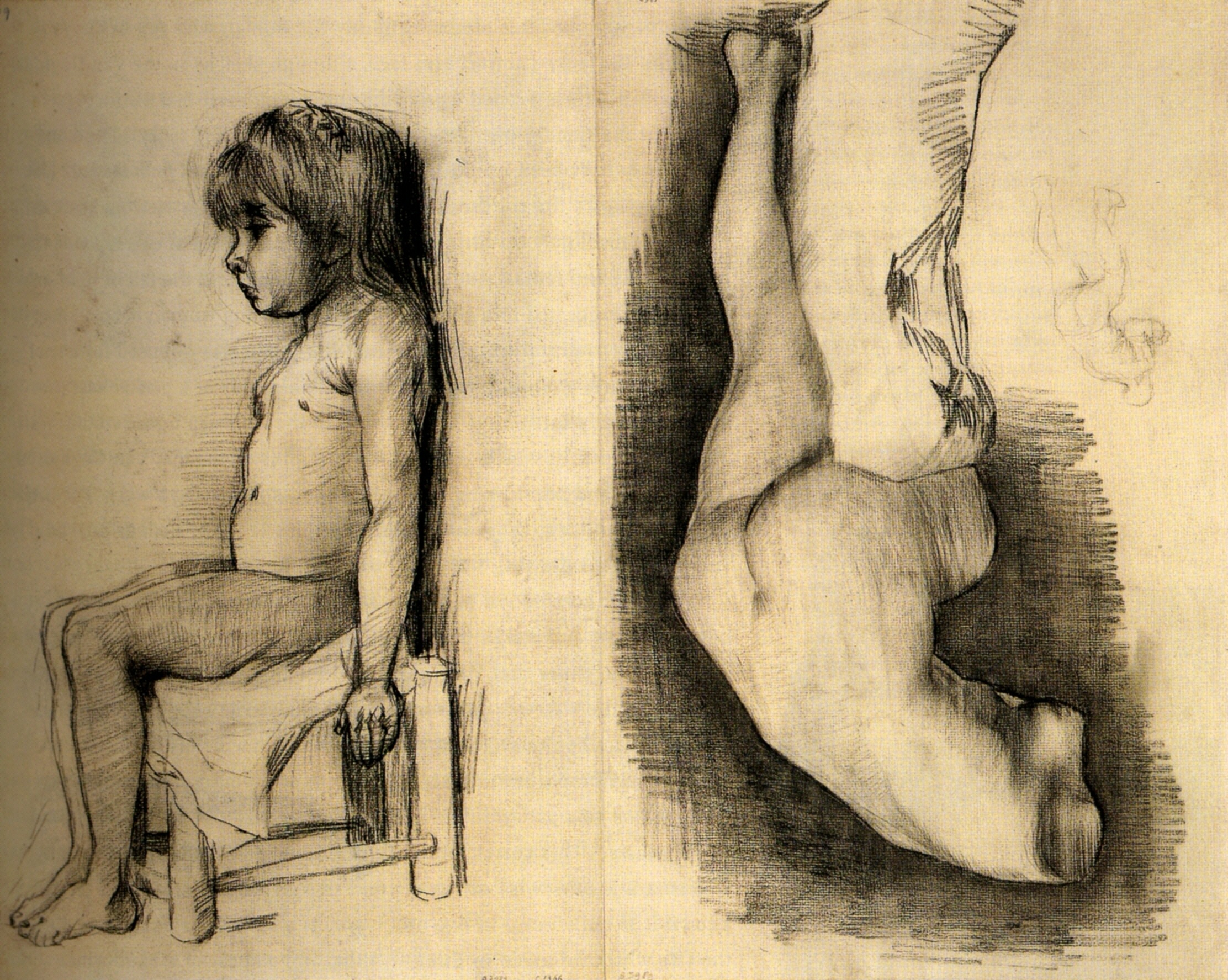 Seated Girl and Venus (1886) – Vincent van Gogh Tablo