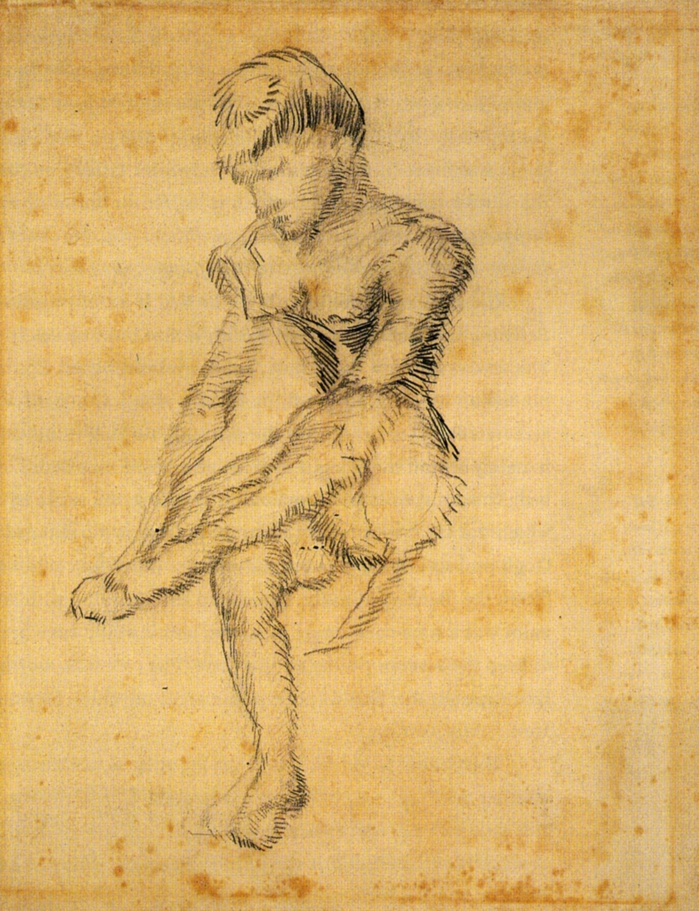 Seated Woman (1887) Vincent van Gogh tablo - Dekolata