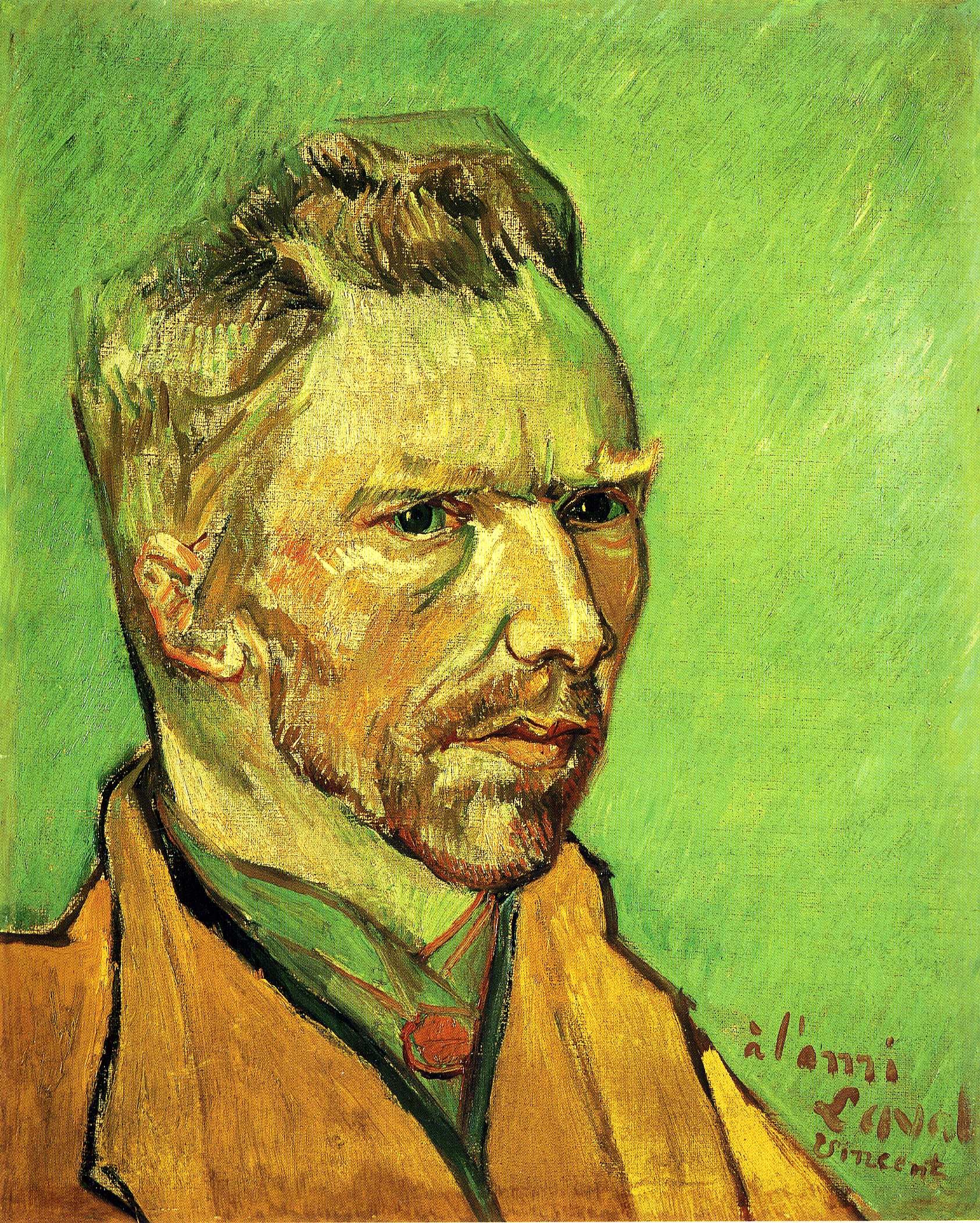 Self Portrait (1888) Vincent van Gogh tablo - Dekolata