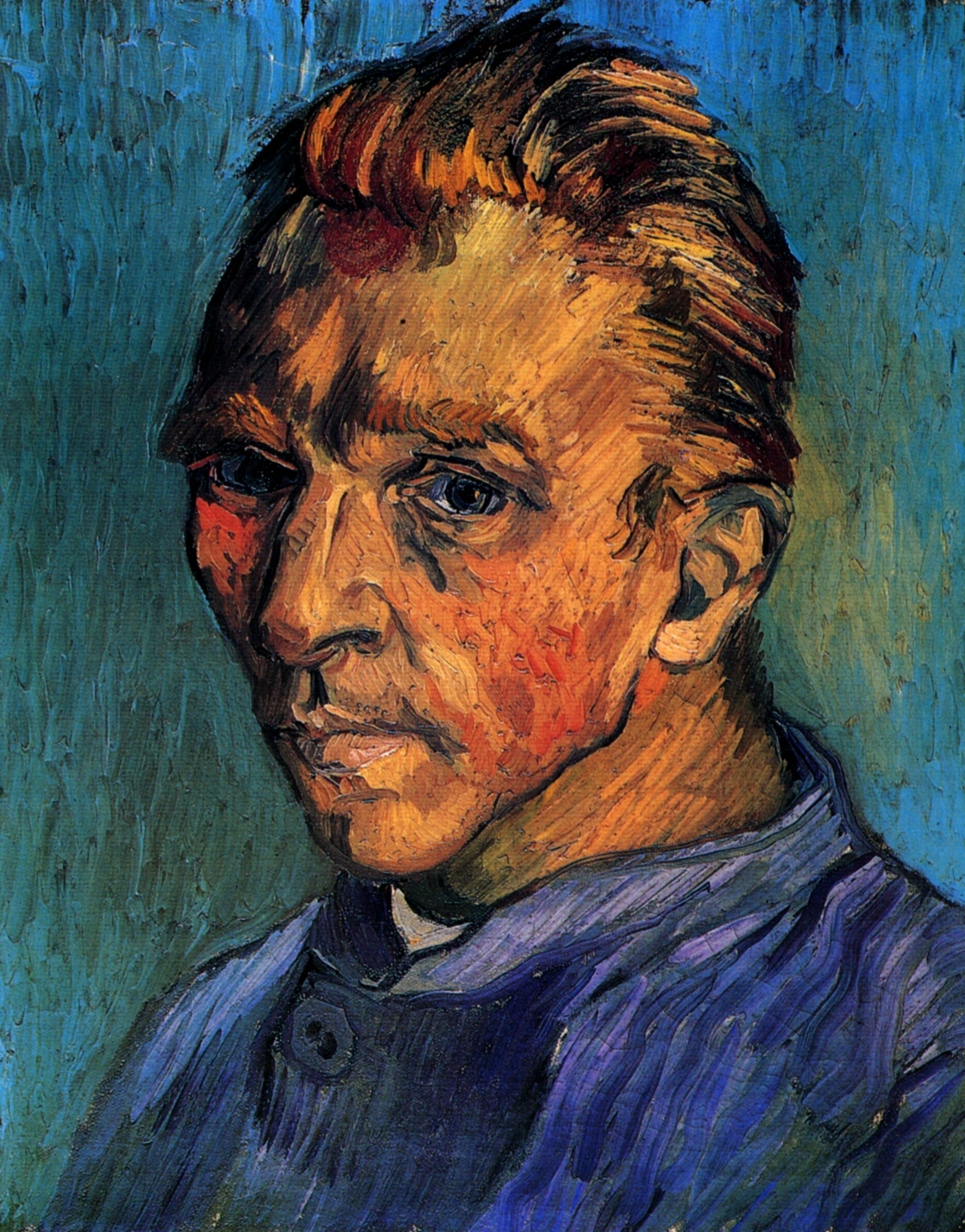 Self Portrait (1889) Vincent van Gogh tablo - Dekolata