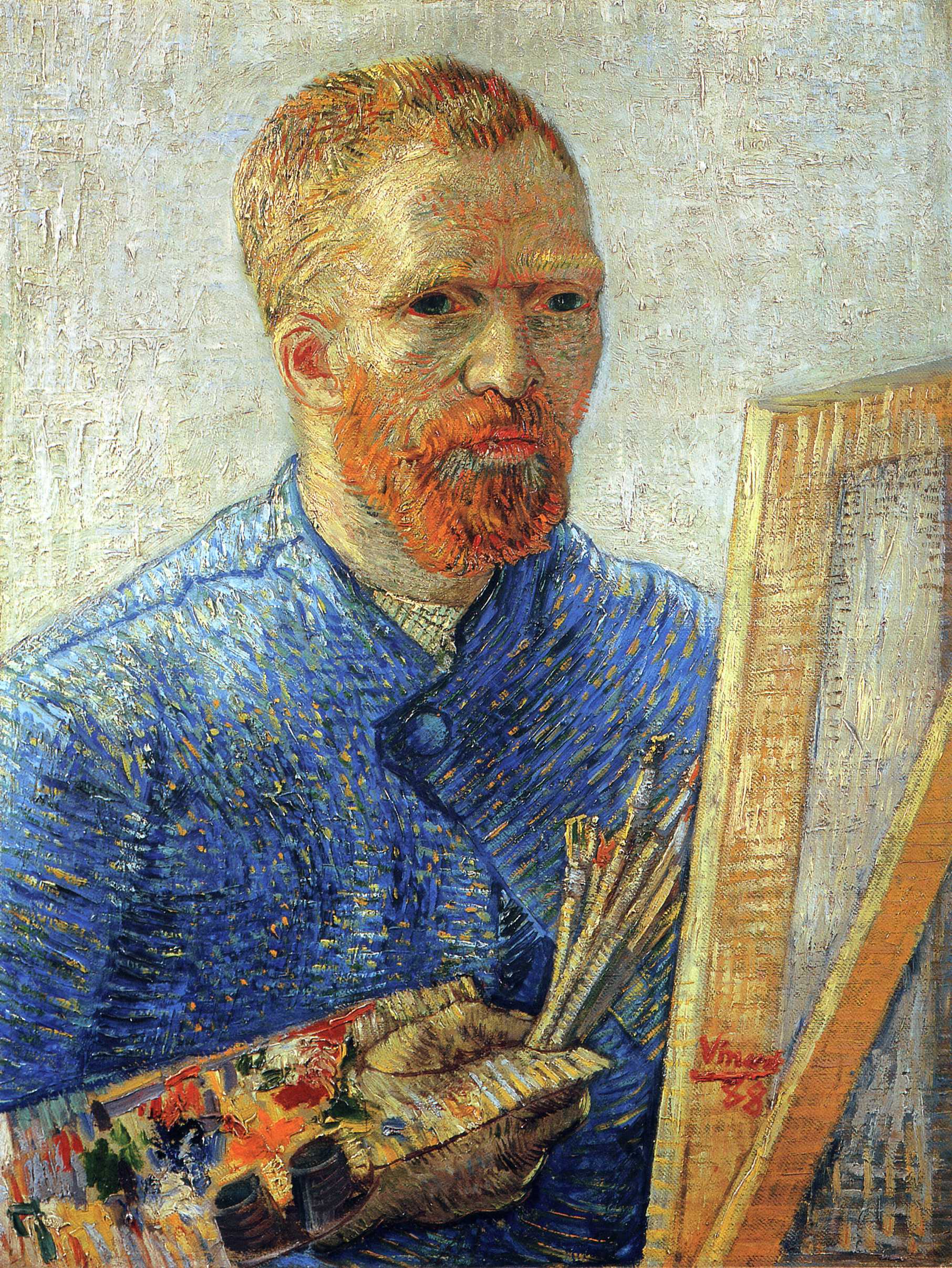 Self Portrait as an Artist (1888) Vincent van Gogh tablo - Dekolata