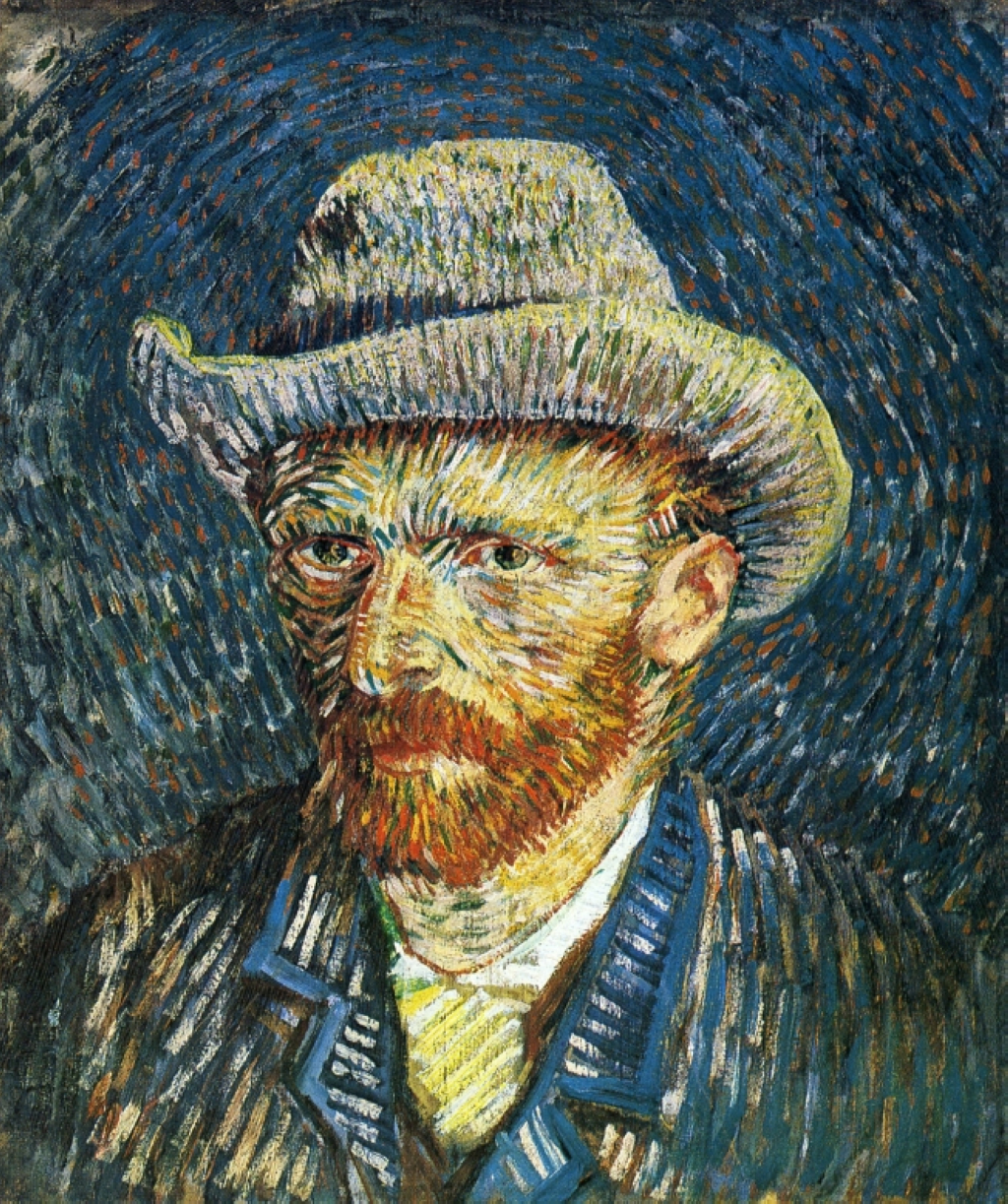 Self Portrait with Felt Hat (1887) Vincent van Gogh tablo - Dekolata