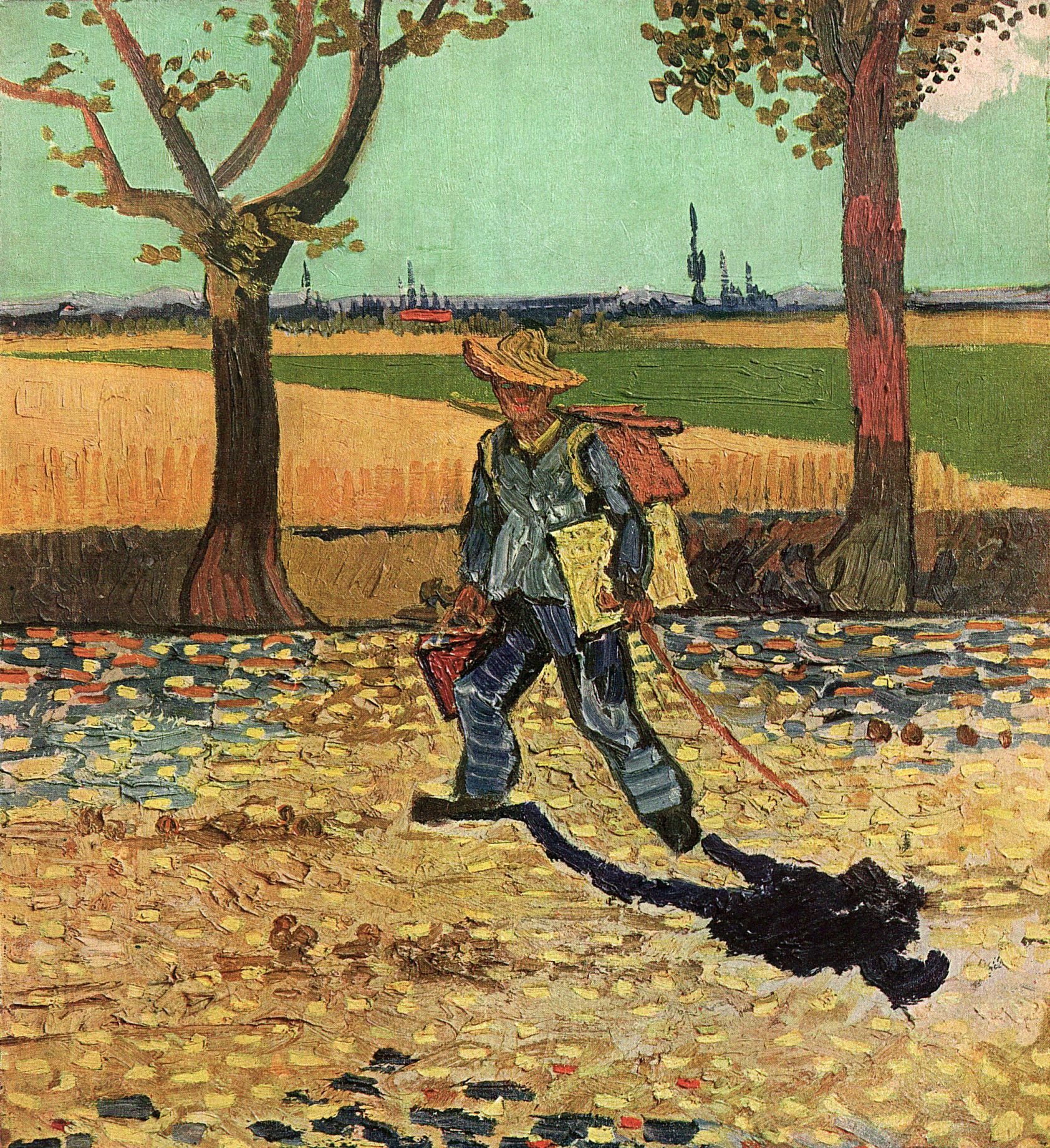 Selfportrait on the Road to Tarascon (The Painter on His Way to Work) (1888) Vincent van Gogh tablo - Dekolata
