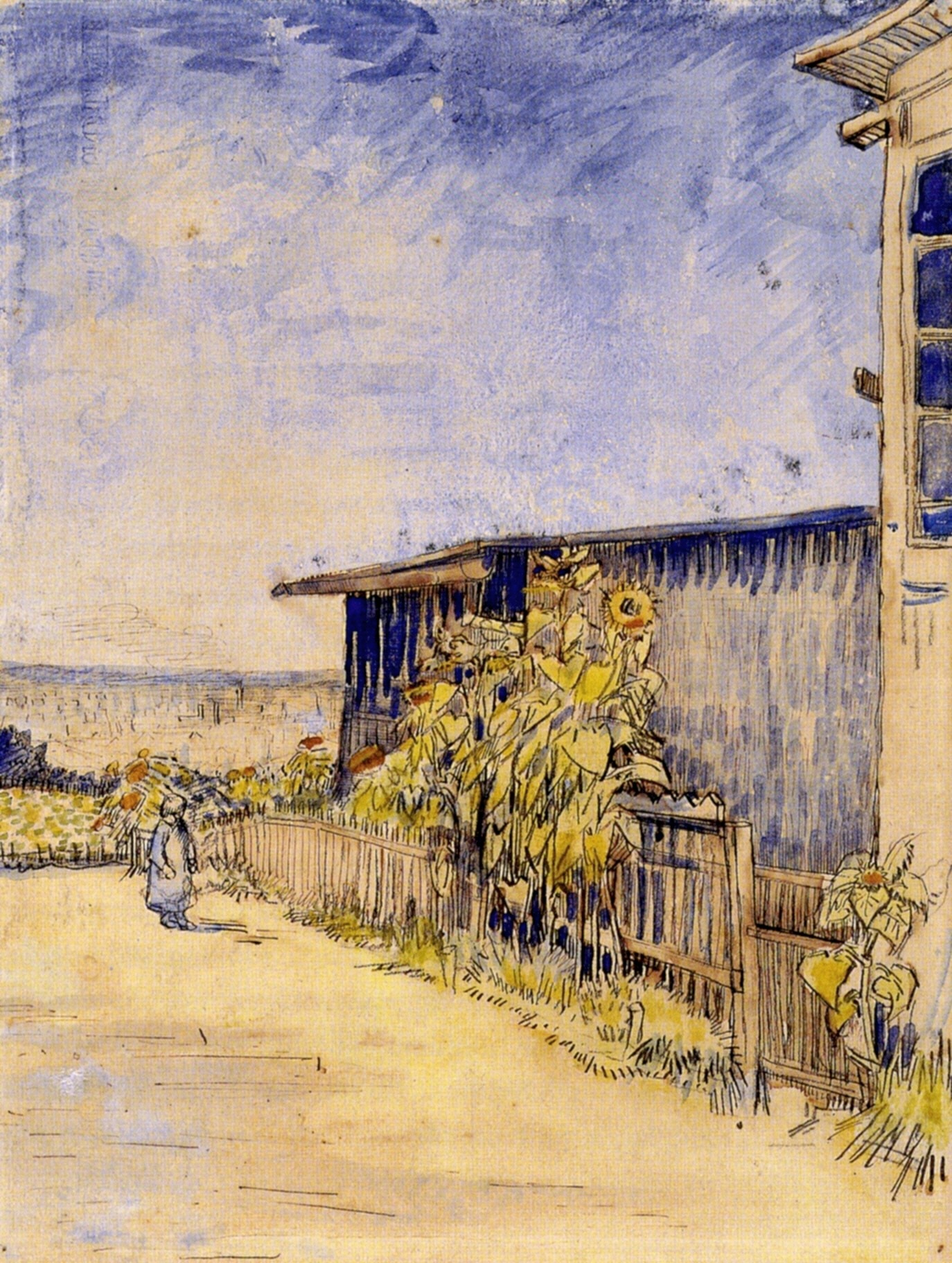 Shed with Sunflowers (1887) Vincent van Gogh tablo - Dekolata