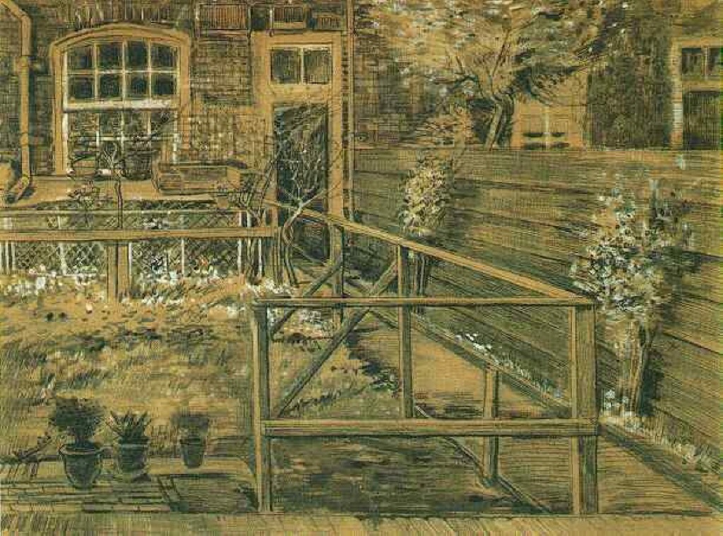 Sien's Mother's House, Closer View (1882) Vincent van Gogh tablo - Dekolata