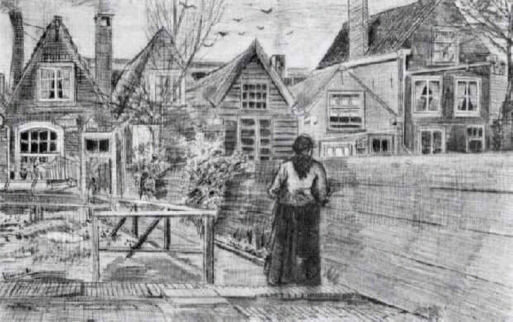 Sien's Mother's House (1882) Vincent van Gogh tablo - Dekolata