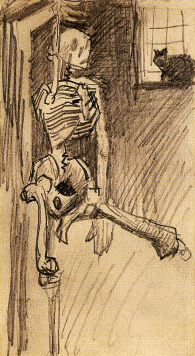 Skeleton (1886) Vincent van Gogh tablo - Dekolata
