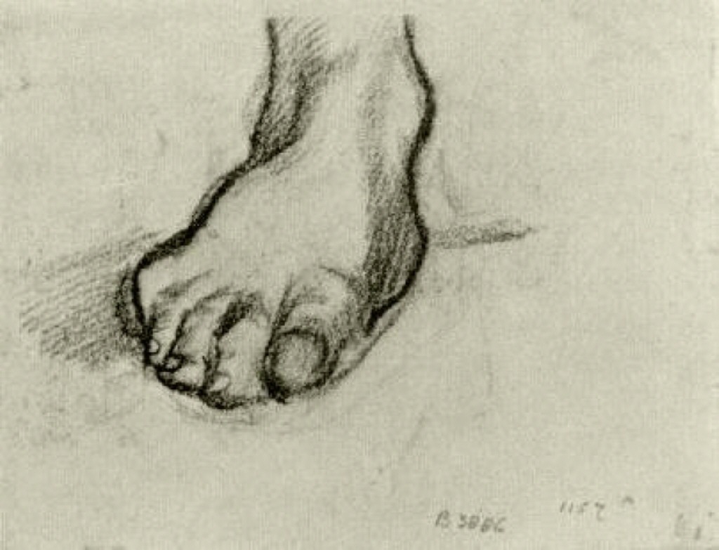 Sketch of a Foot (1886) Vincent van Gogh tablo - Dekolata