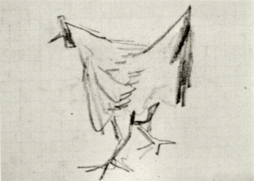 Sketch of a Hen (1890) Vincent van Gogh tablo - Dekolata