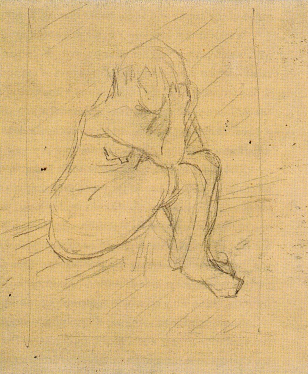 Sorrowing Woman (1887) Vincent van Gogh tablo - Dekolata