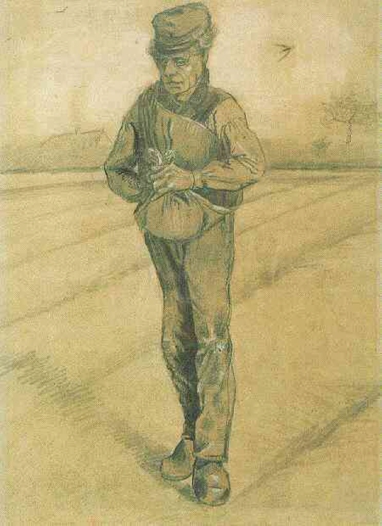 Sower with Hand in Sack (1881) Vincent van Gogh tablo - Dekolata