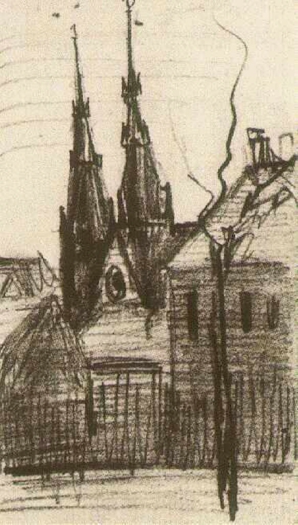 St. Catharina's Church at Eindhoven (1885) Vincent van Gogh tablo - Dekolata