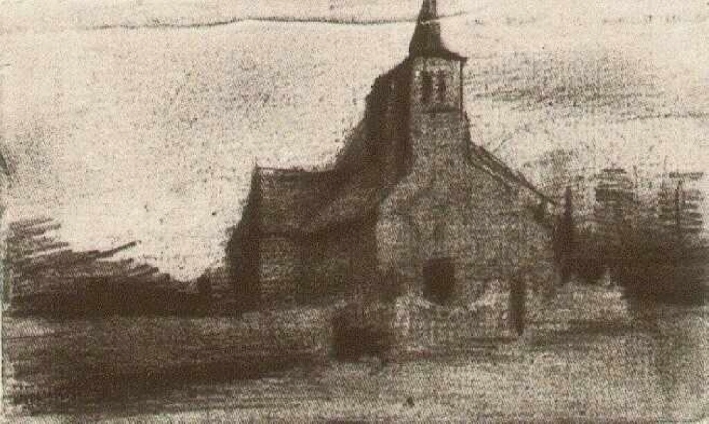 St. Martin's Church at Tongelre (1885) Vincent van Gogh tablo - Dekolata